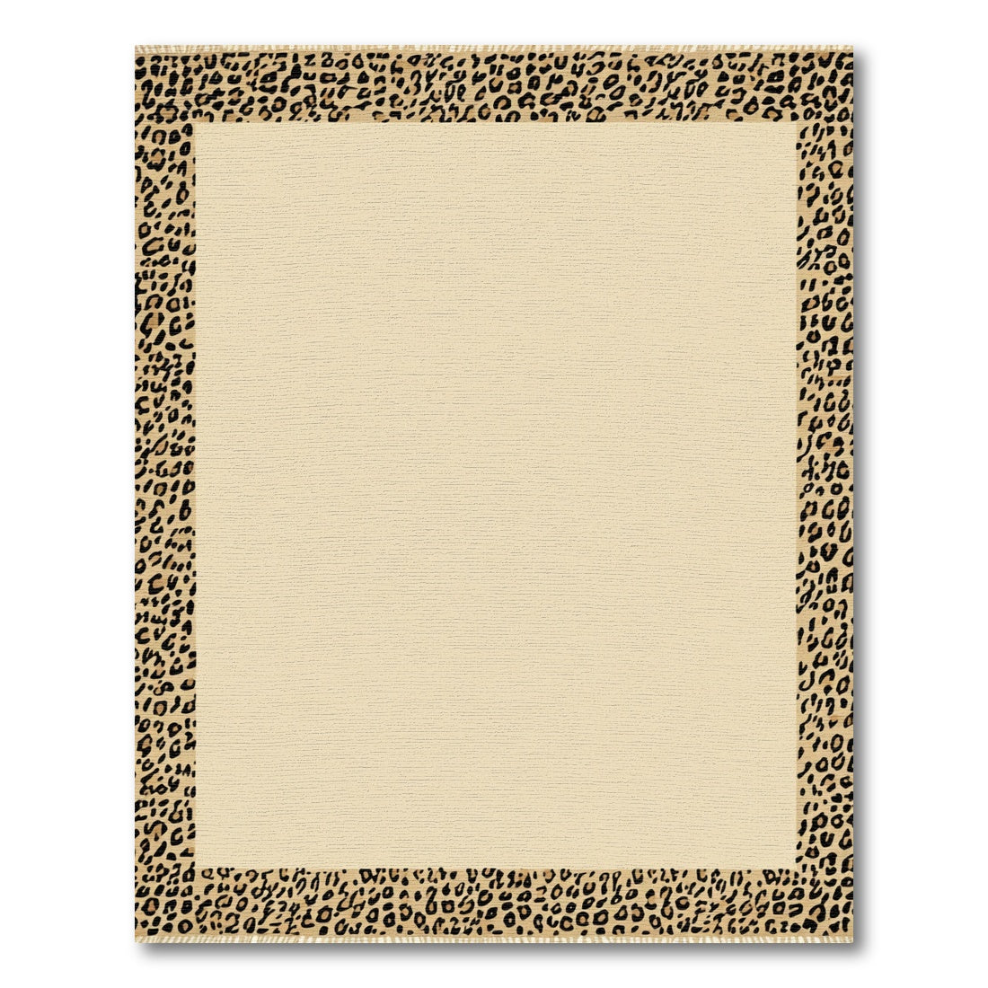 Brown Black Cheetah Border Rug