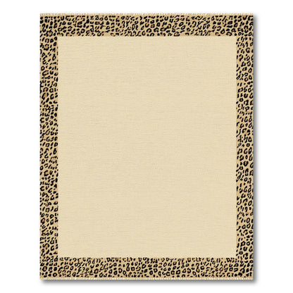 Brown Black Cheetah Border Rug