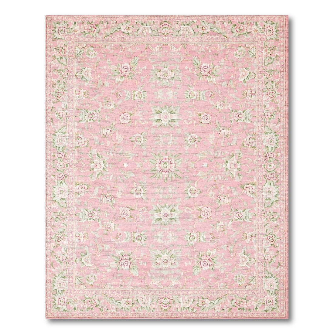 Blush Pink Floral Vintage No. 58 Area Rug