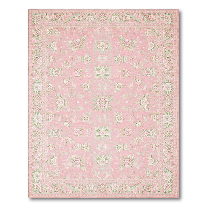 Blush Pink Floral Vintage No. 58 Area Rug