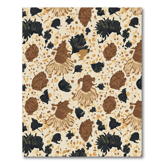 Earthy Abstract Floral Terrazzo Rug