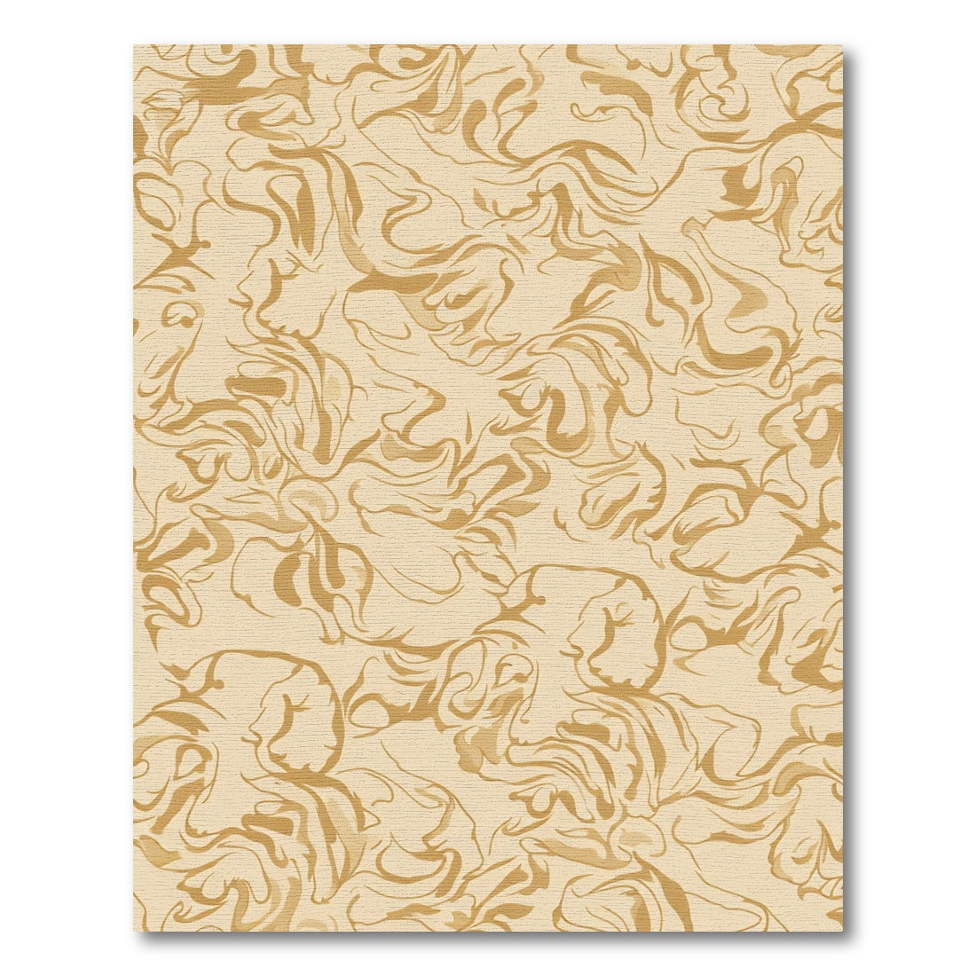 Earthy Cream Swirl Abstract Faces Rug