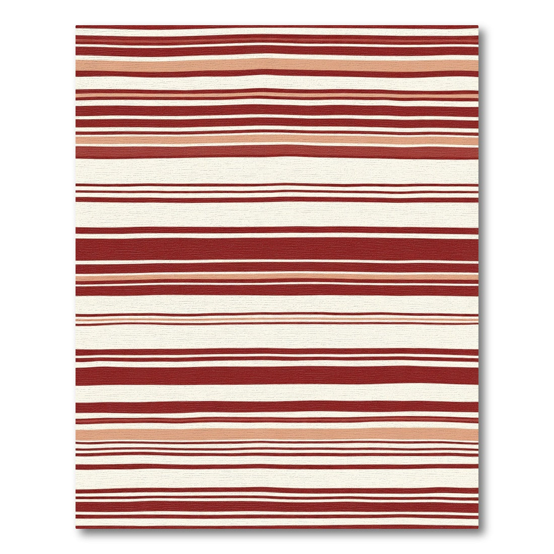 Bold Red Cream Striped Harmony Rug