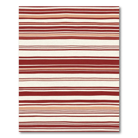 Bold Red Cream Striped Harmony Rug