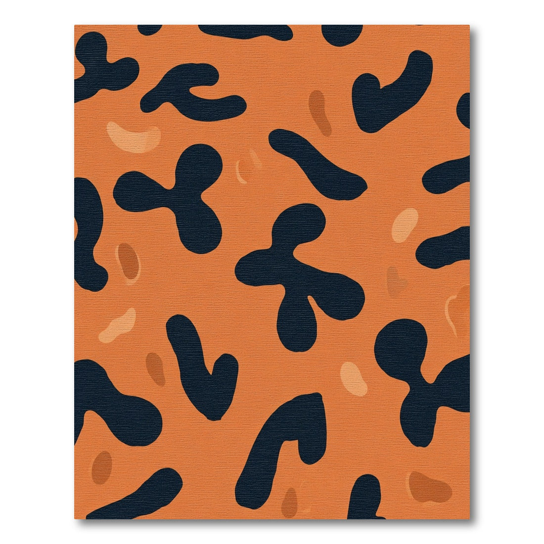 Abstract Orange Blob Cluster Rug
