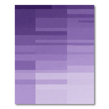Modern Purple Horizontal Stripe Rug