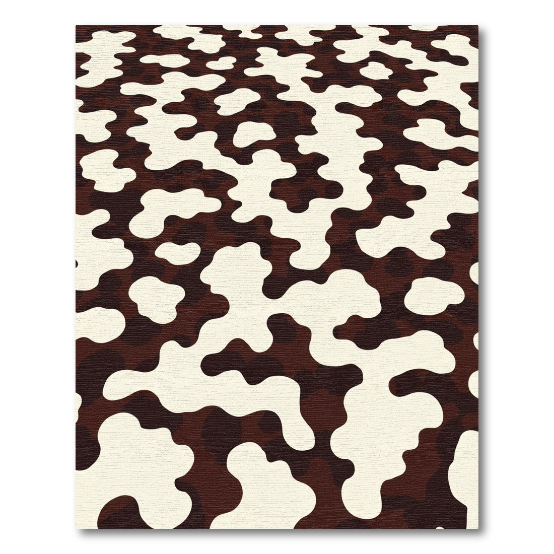 Brown Cream Abstract Blob Rug