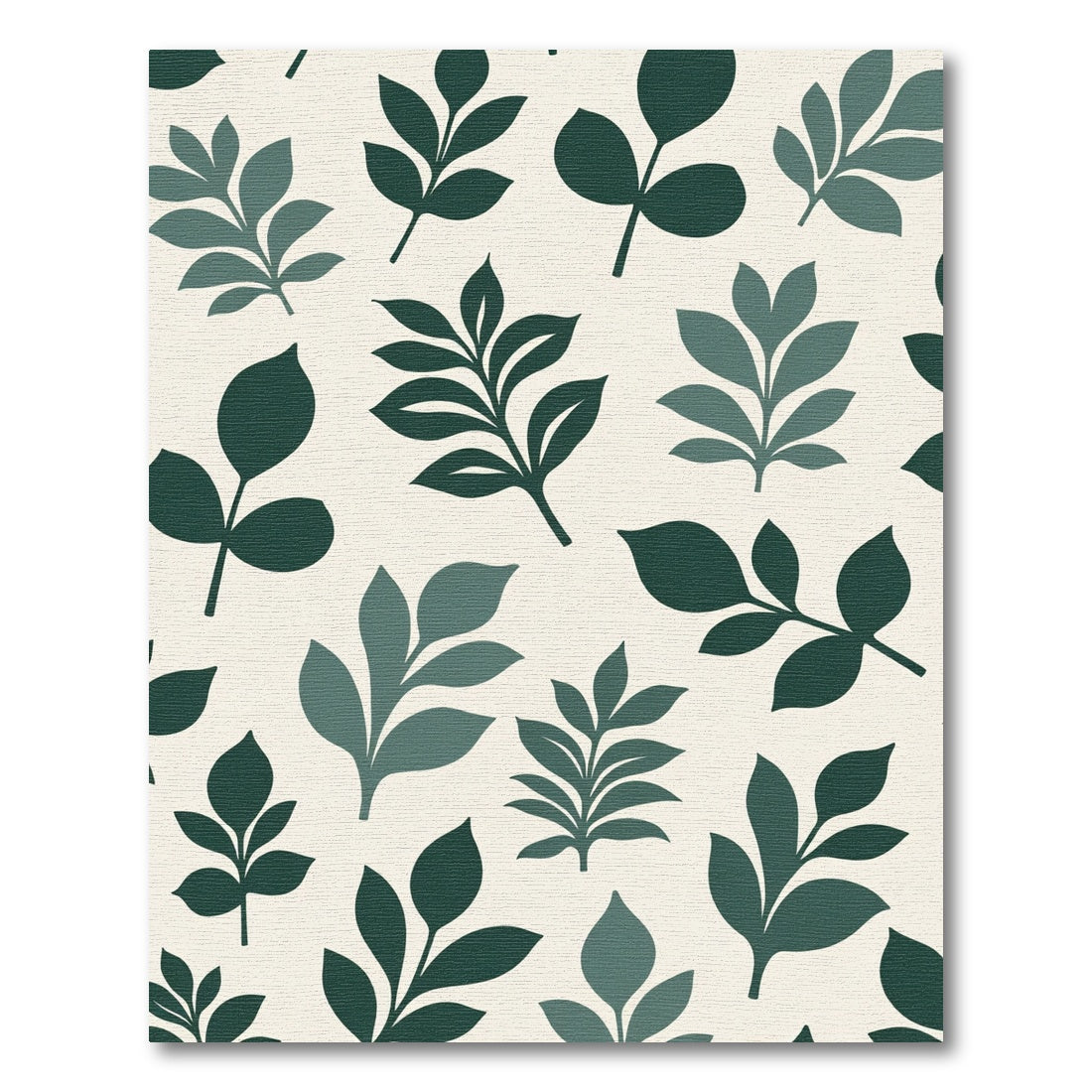Forest Green Leafy Branches Rug