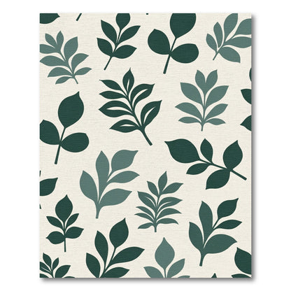 Forest Green Leafy Branches Rug