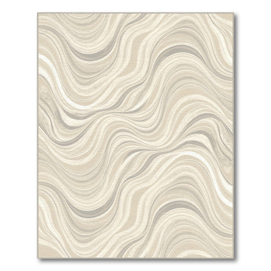 Beige Swirl Abstract Area Rug