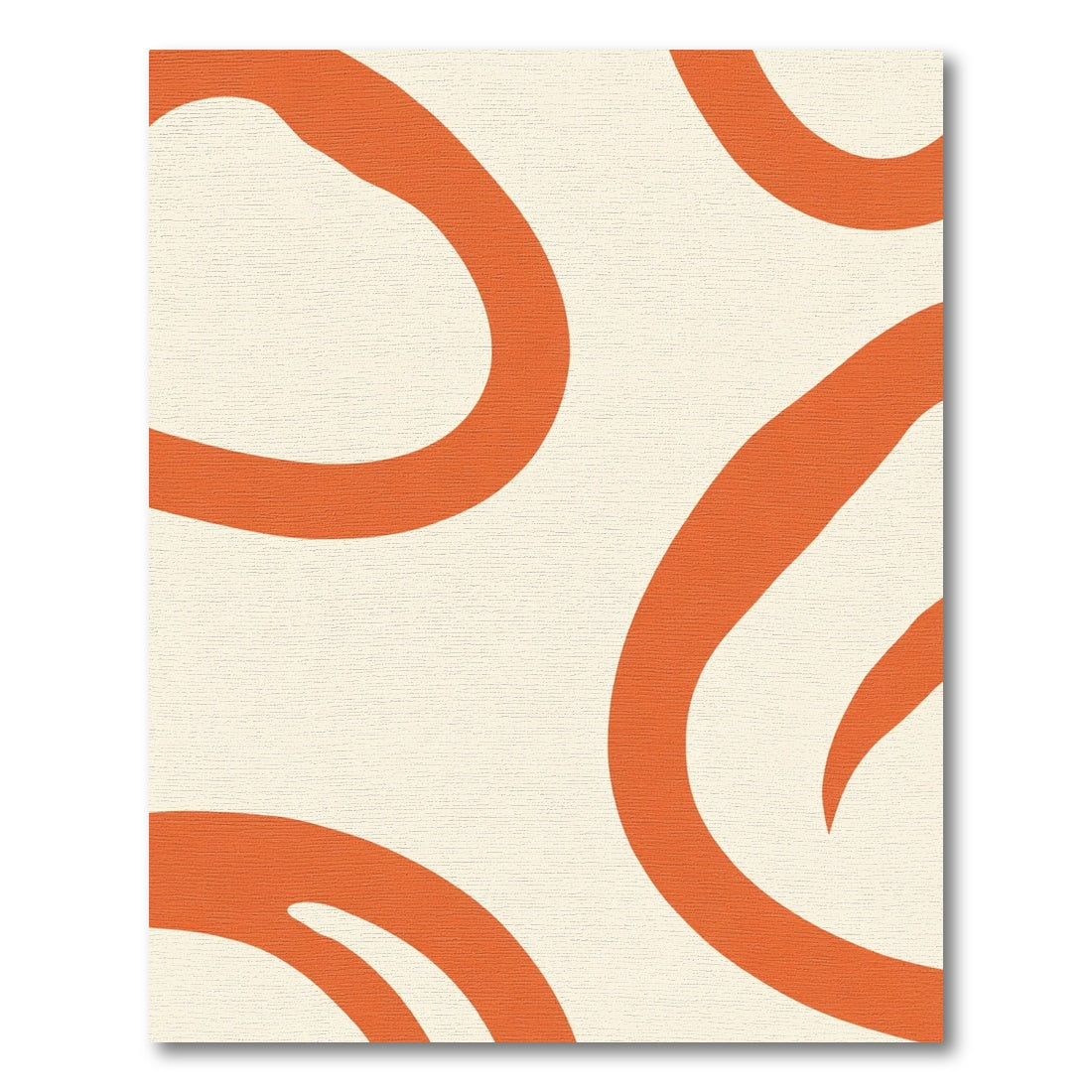 Modern Beige Abstract Swirl Rug