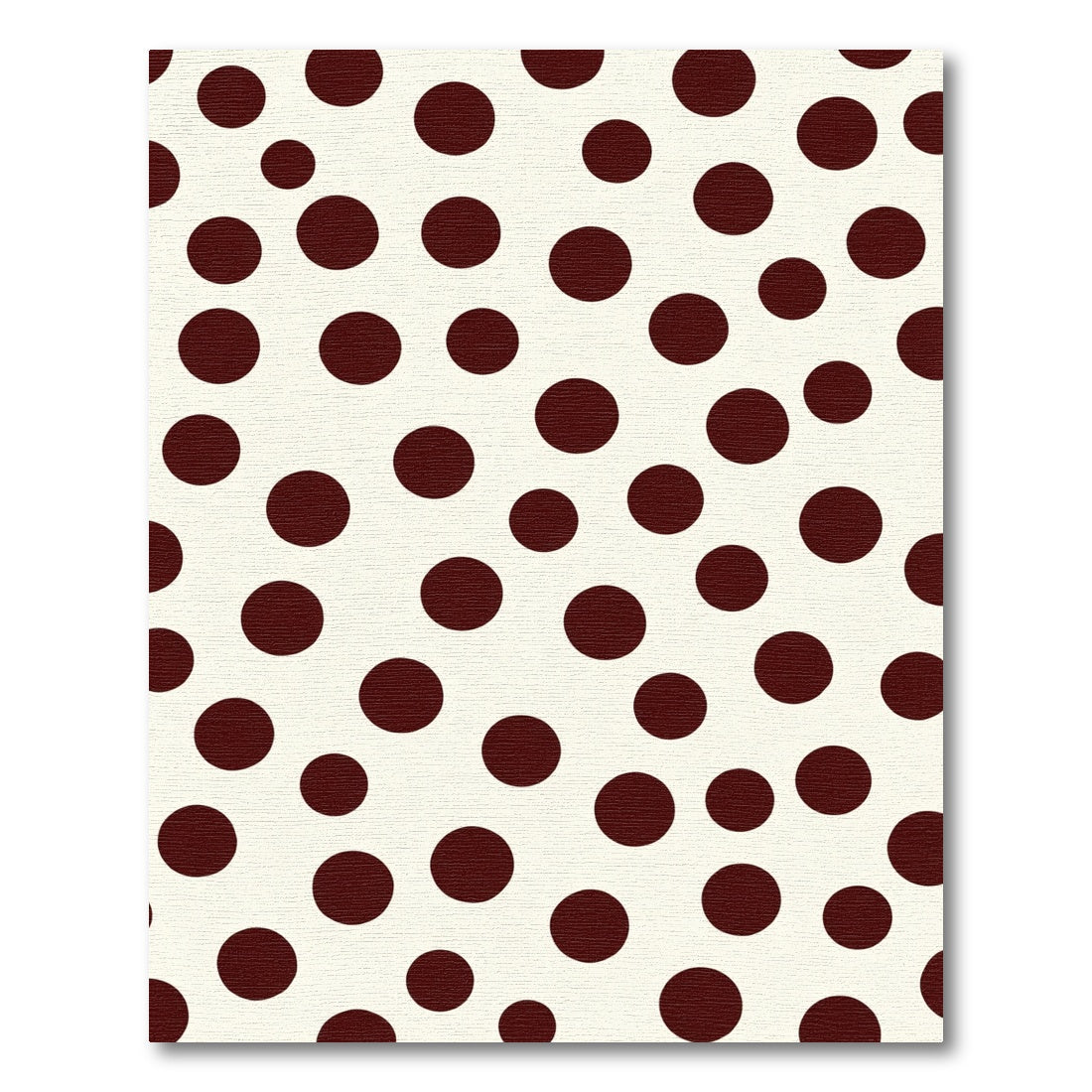 Crimson Polka Dot Cream Rounds Rug