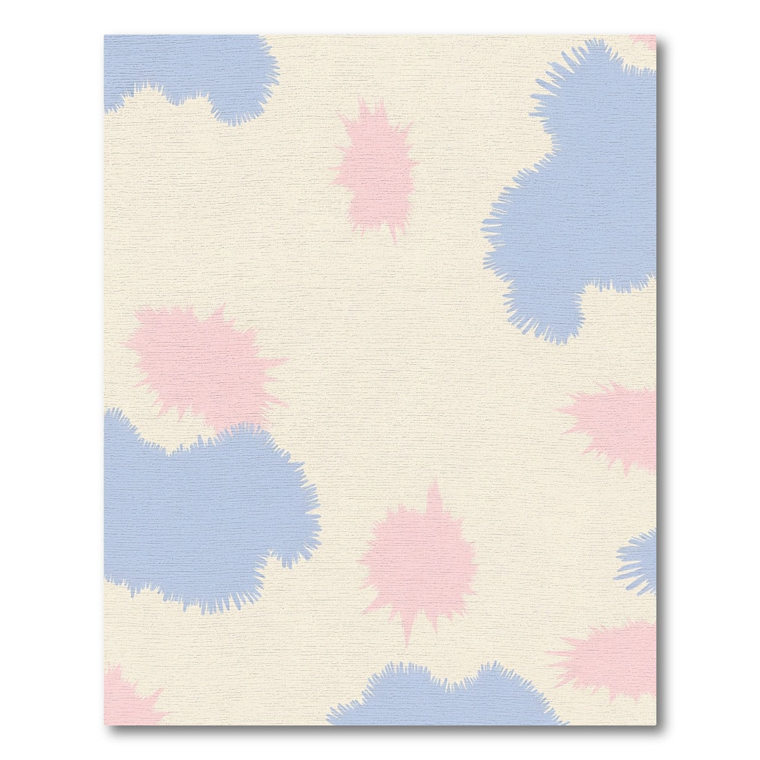 Pale Yellow Scattered Splatter Shapes Rug