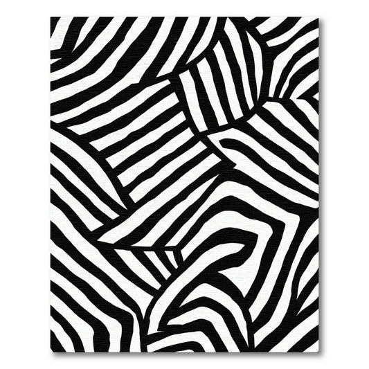 Chic Black White Zebra Stripes Rug