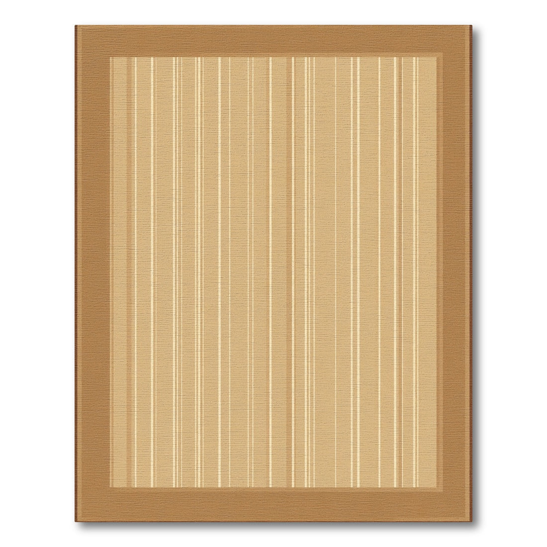 Warm Beige Vertical Stripe Rug