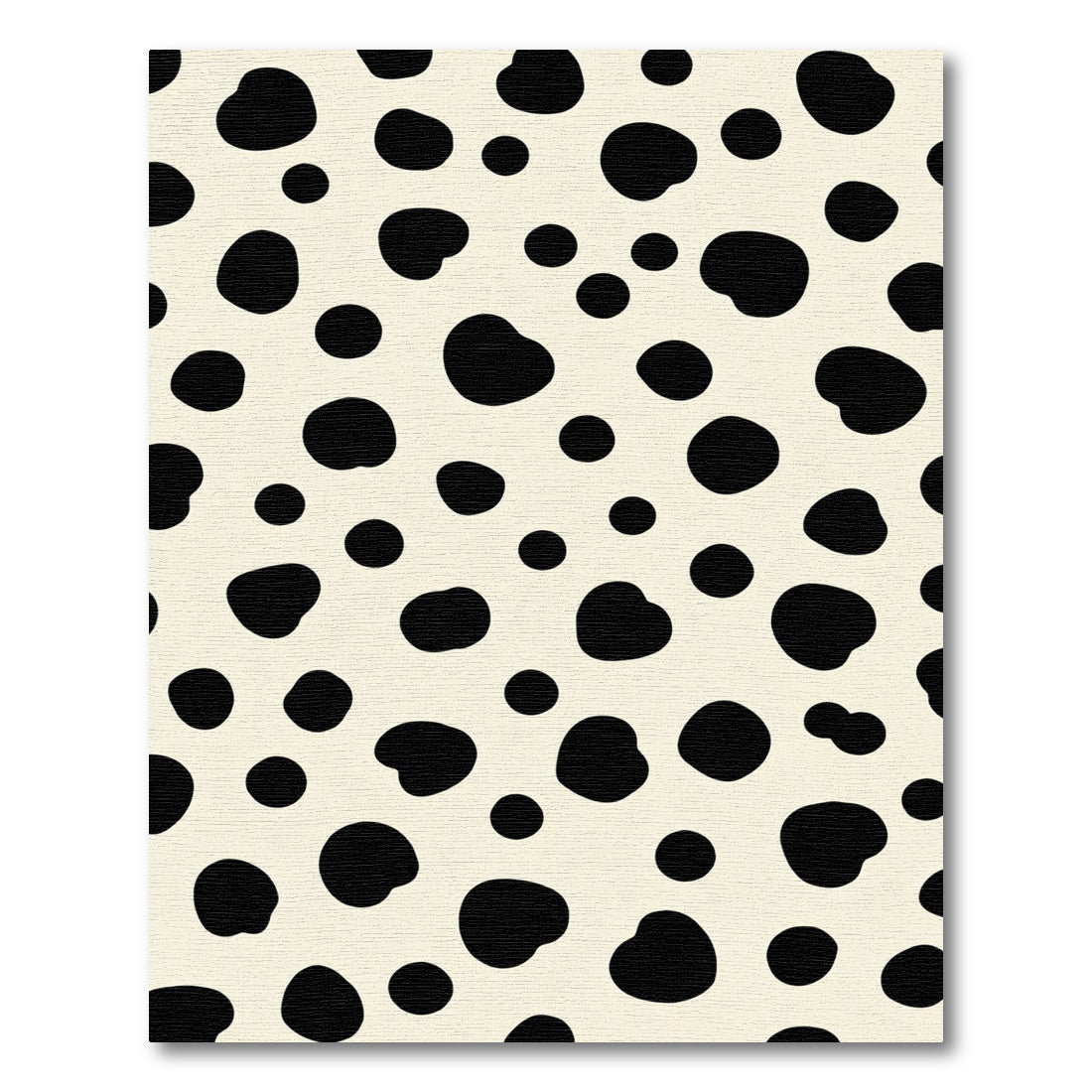Cream Black Spotted Irregular Scatter Rug