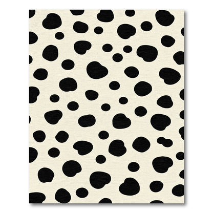 Cream Black Spotted Irregular Scatter Rug