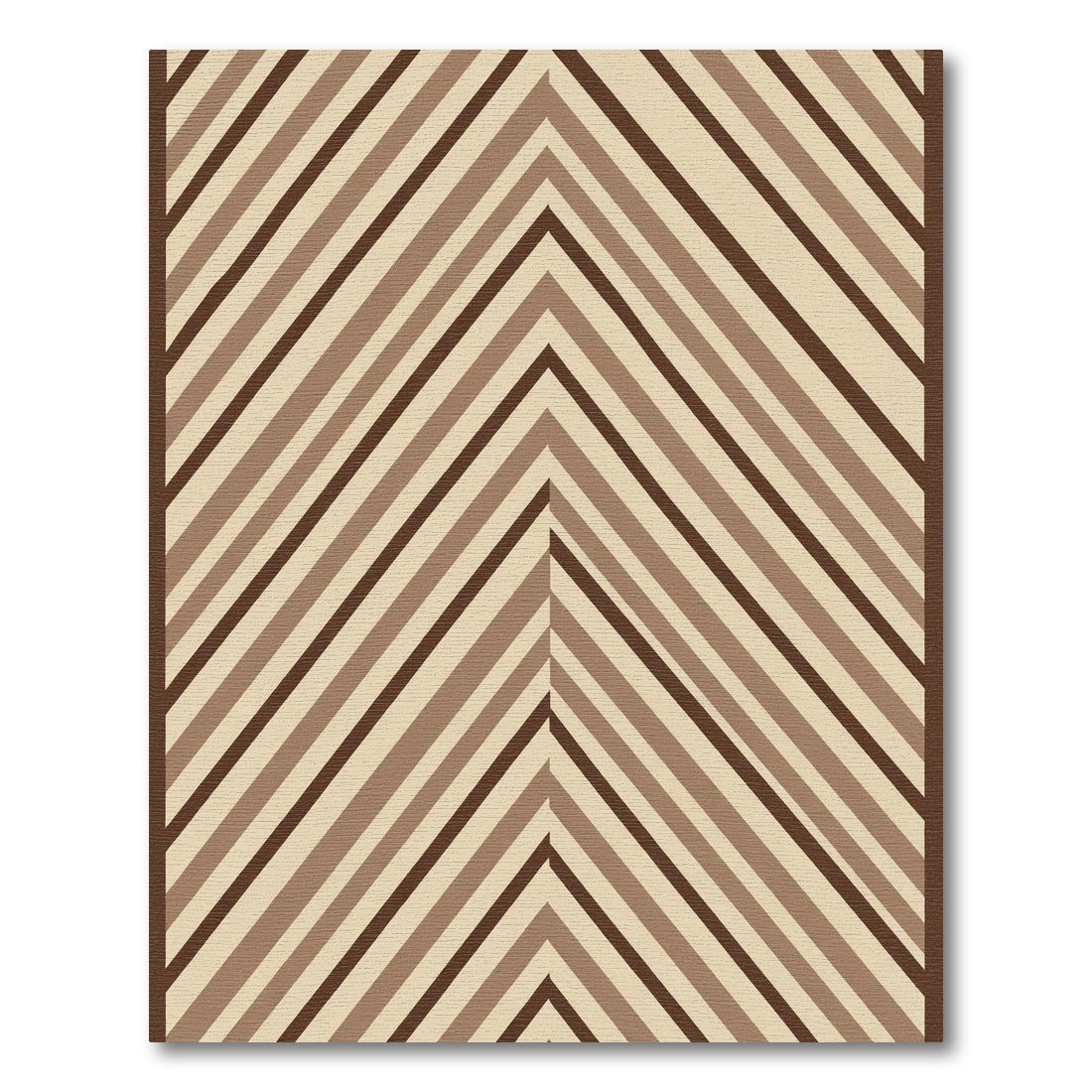 Earthy Chevron Stripes Rug