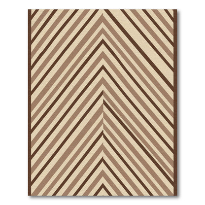 Earthy Chevron Stripes Rug