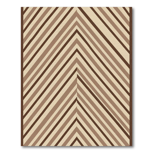 Earthy Chevron Stripes Rug