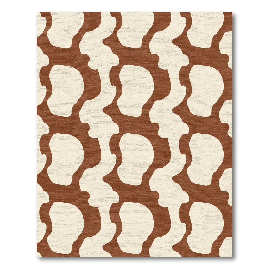 Brown Cream Abstract Cow Spot Rug
