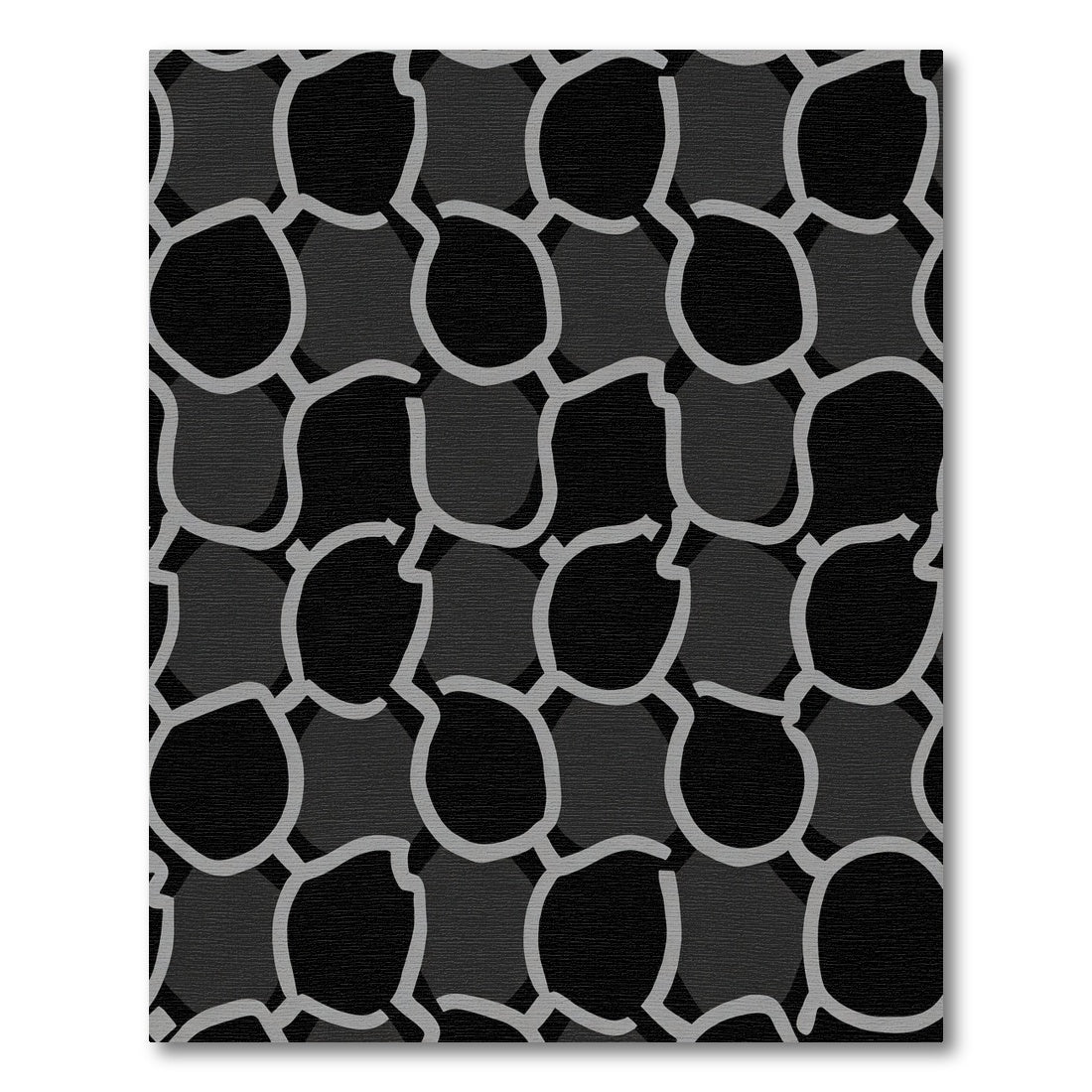 Monochromatic Organic Chain Link Rug