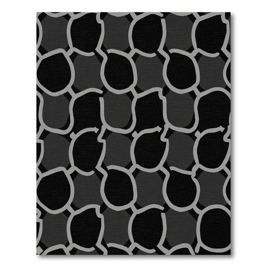 Monochromatic Organic Chain Link Rug