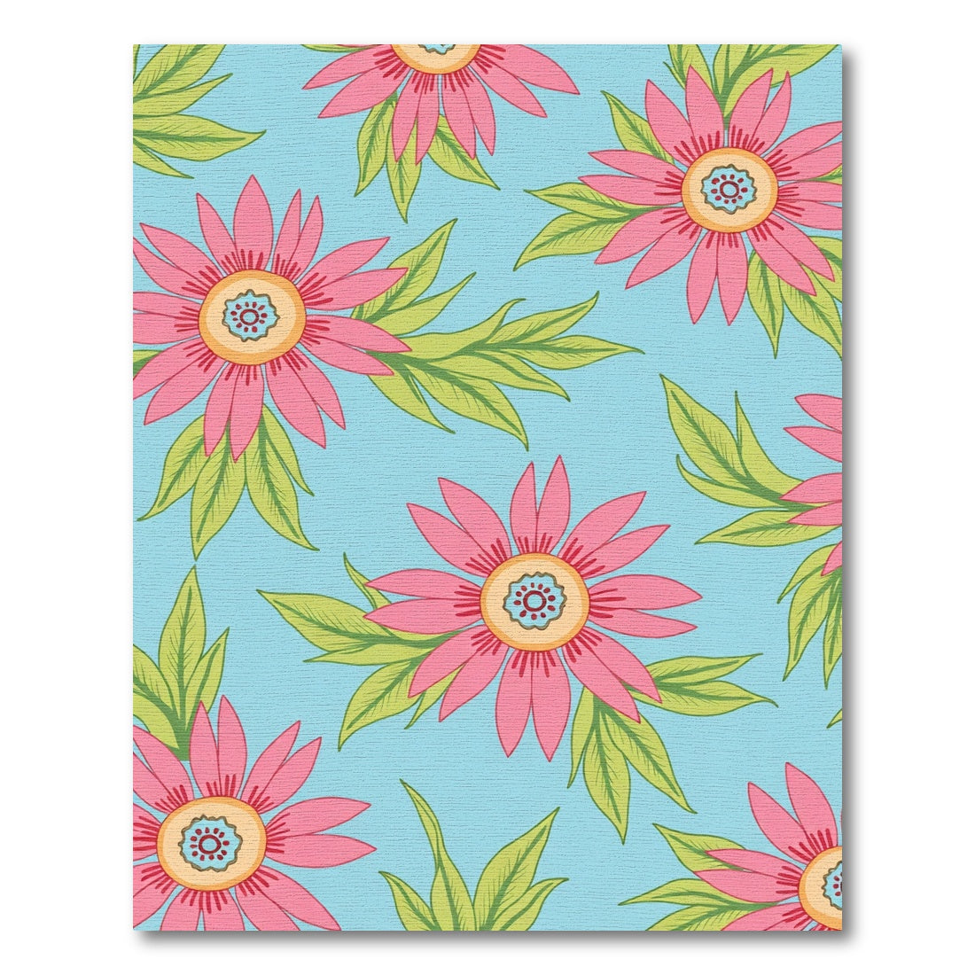 Blossom Bloom Pink Aquamarine Rug