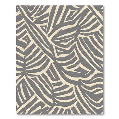 Grayscale Abstract Woven Stripes Rug
