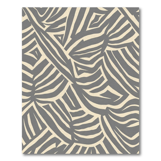 Grayscale Abstract Woven Stripes Rug