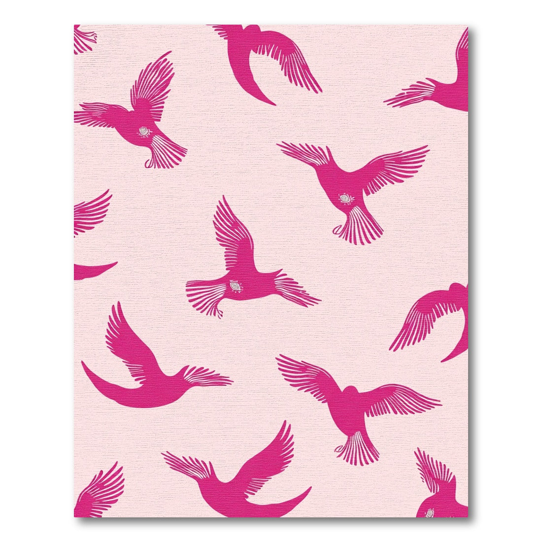 Pink Flying Birds Repeating Image Rug