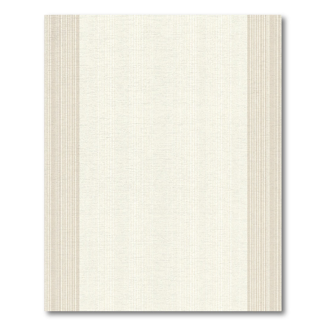 Subtle Cream Vertical Stripe Rug
