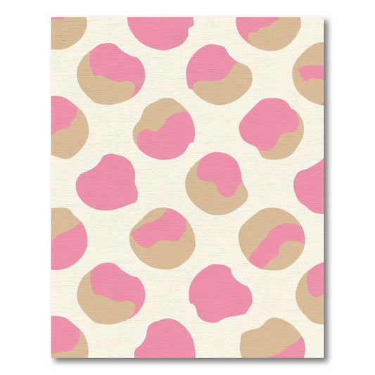 Pastel Pink Tan Organic Dot Rug
