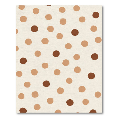 Earthy Tone Polka Dot Cluster Rug