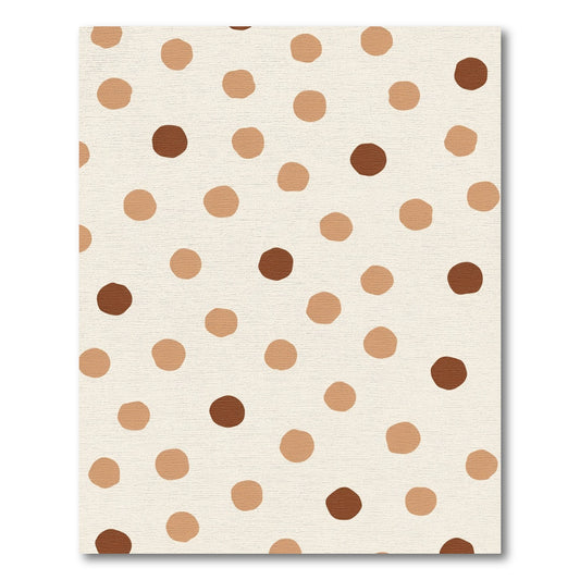 Earthy Tone Polka Dot Cluster Rug