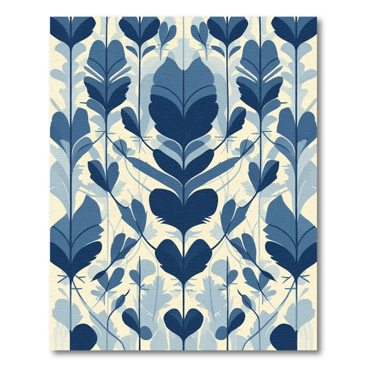 Blue Forest Botanical Silhouette Rug