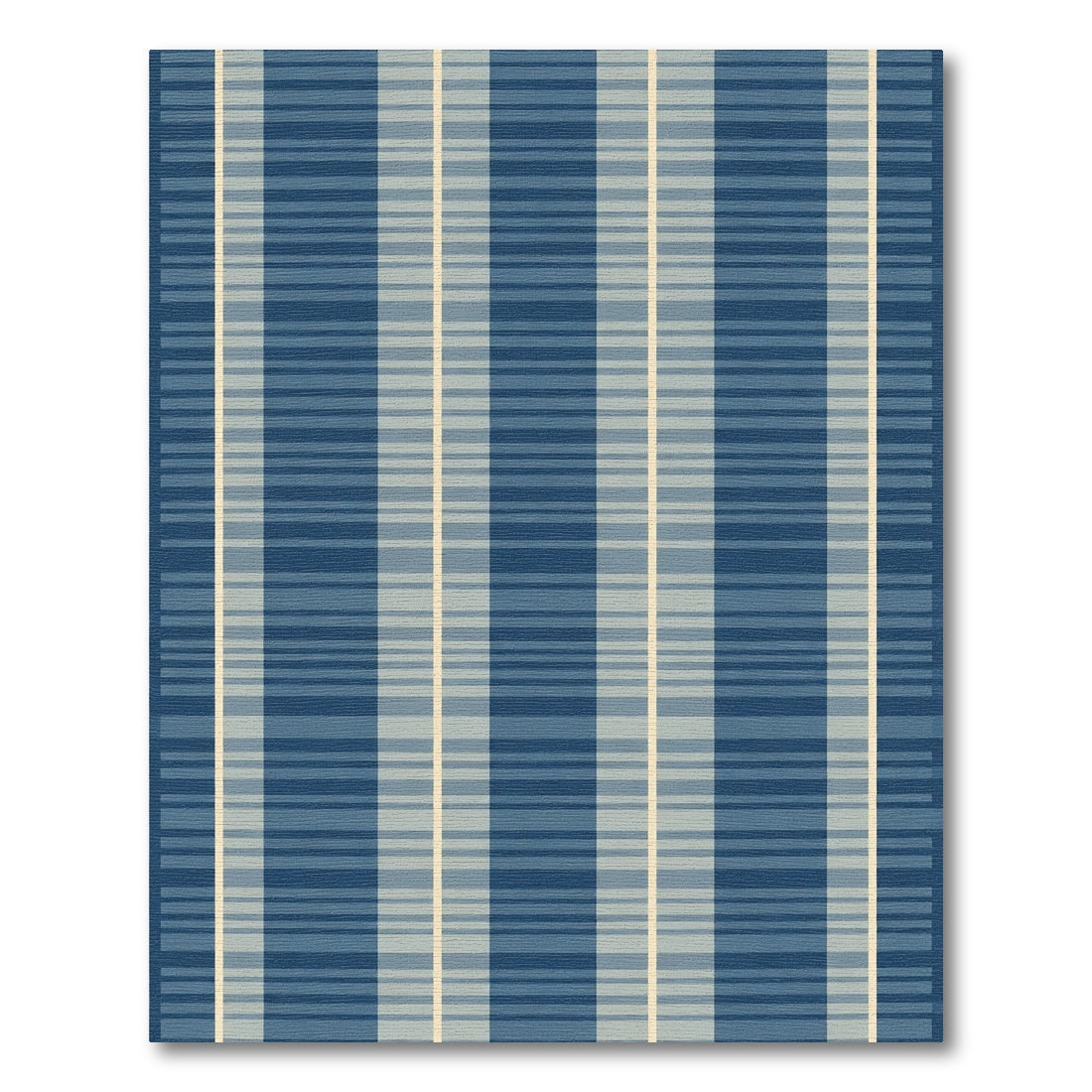 Navy Blue Wide Stripe Rug
