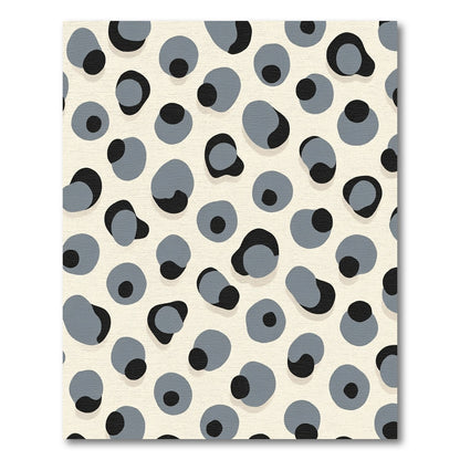 Gray And Black Spotty Abstraction Rug