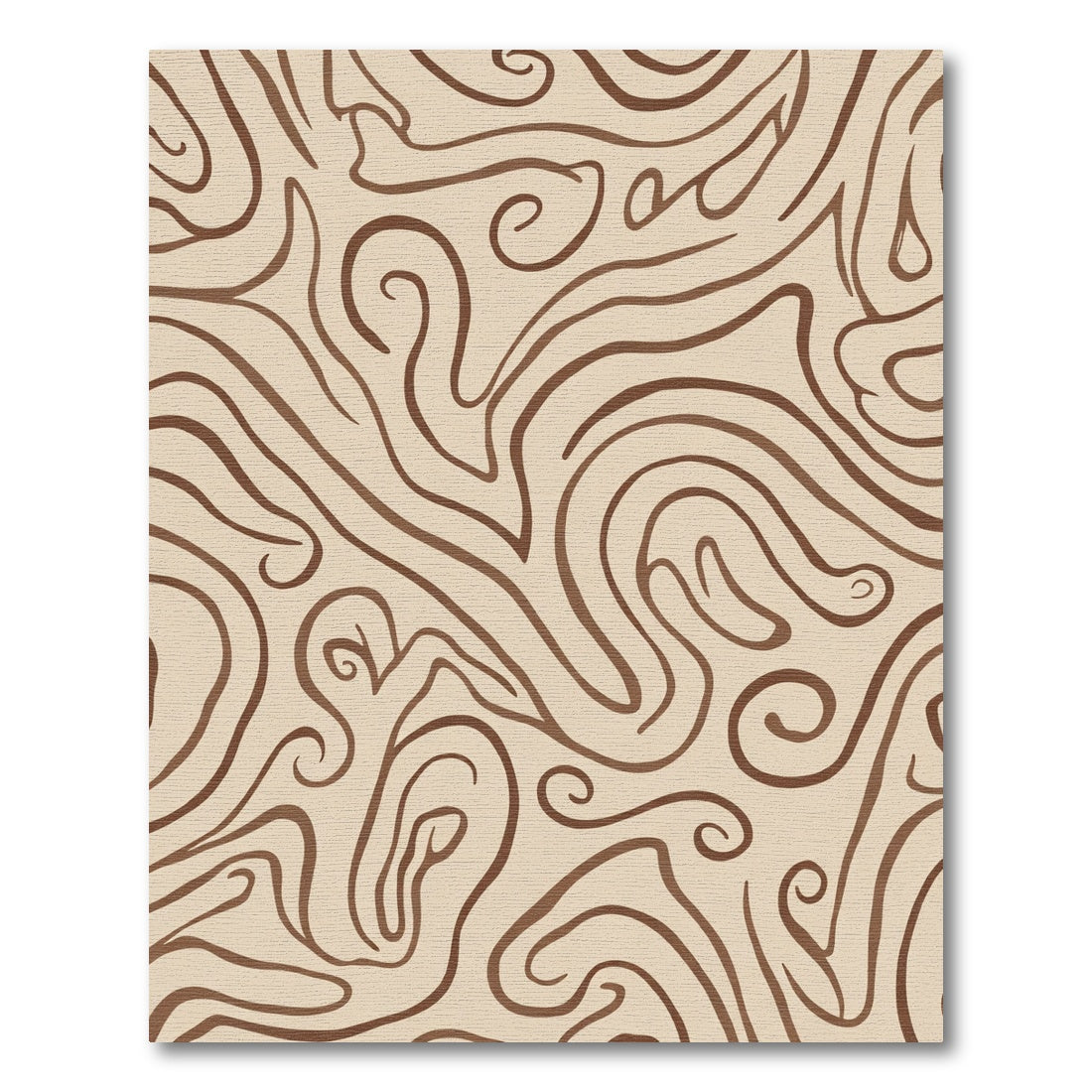 Tawny Wavy Organic Contour Rug