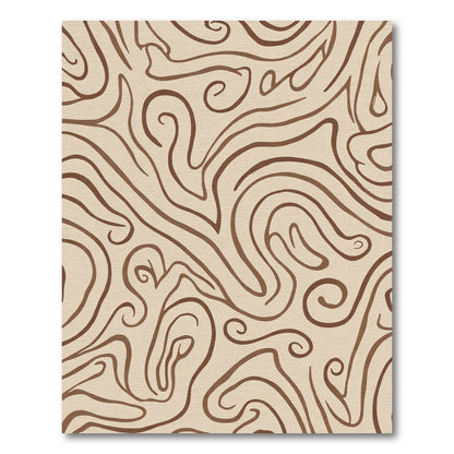 Tawny Wavy Organic Contour Rug
