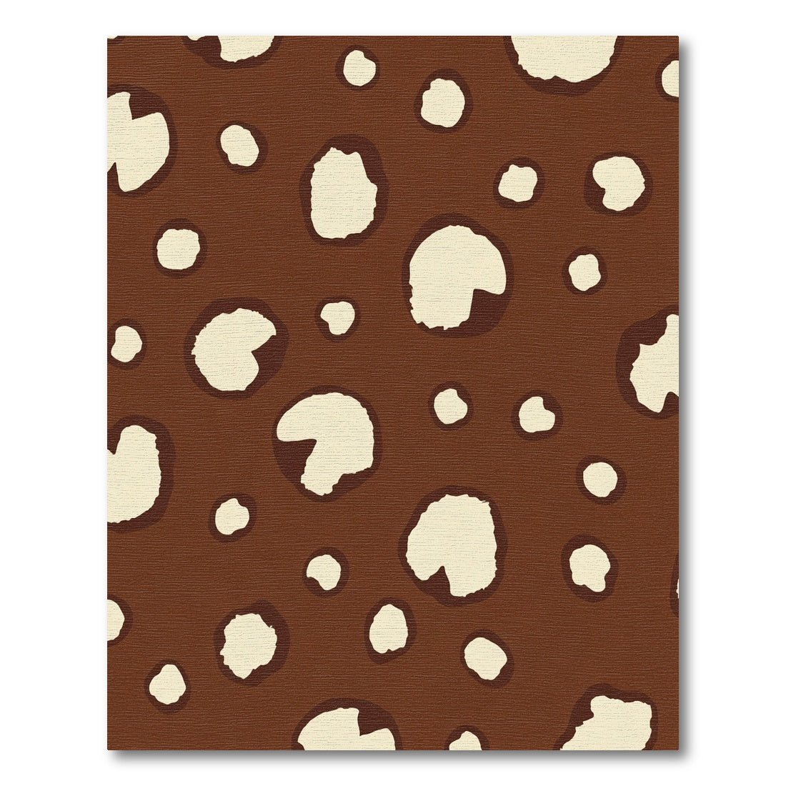 Chic Brown Cream Spotty Circles Rug