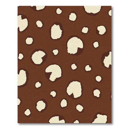 Chic Brown Cream Spotty Circles Rug
