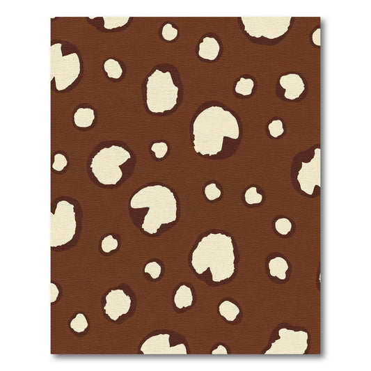 Chic Brown Cream Spotty Circles Rug