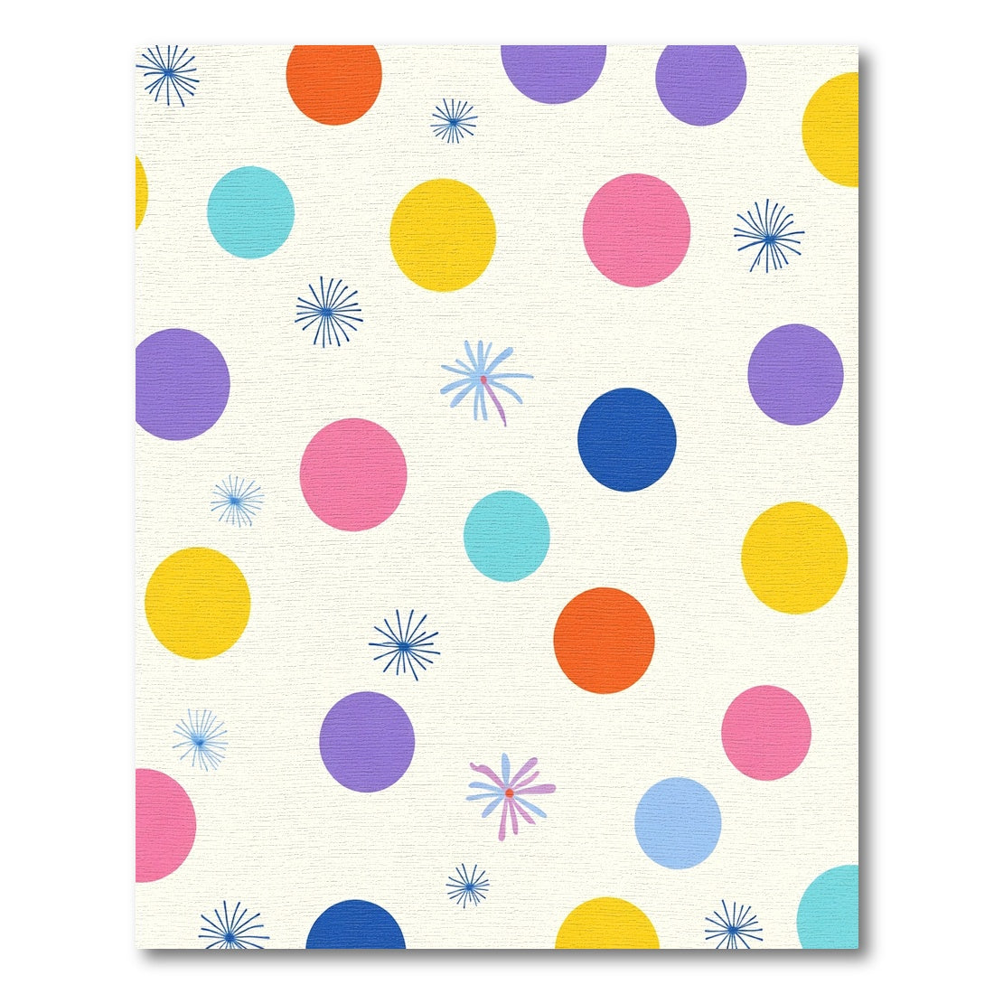 Vibrant Polka Dot Starburst Scatter Rug