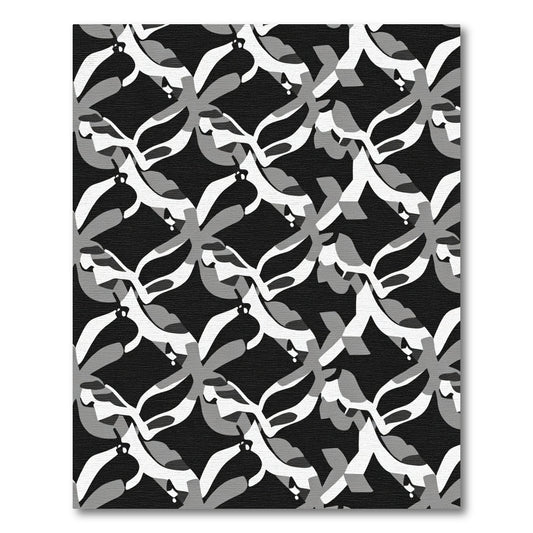 Monochromatic Abstract Interlocking Forms Rug