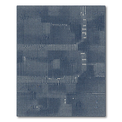 Navy Blue Geometric Dot Area Rug