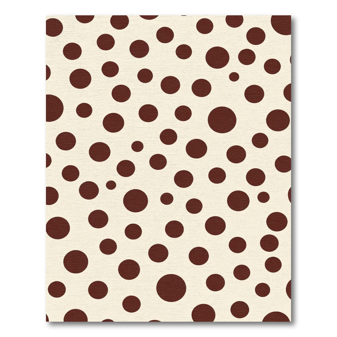 Brown Circles On Cream Background Rug