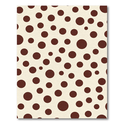 Brown Circles On Cream Background Rug
