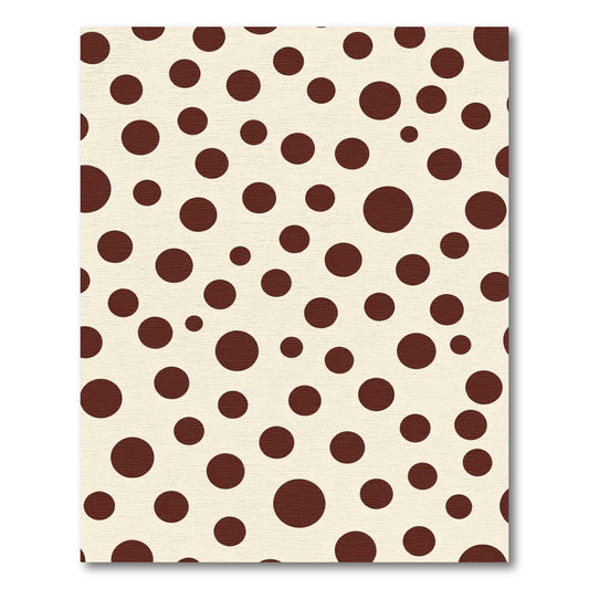 Brown Circles On Cream Background Rug