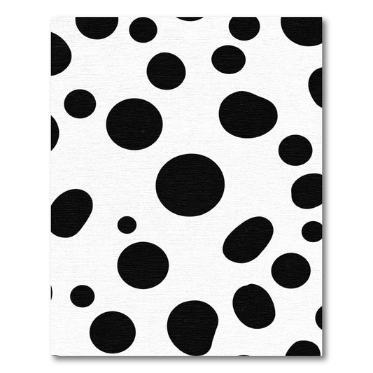 Bold Black Polka Dot Circles Rug